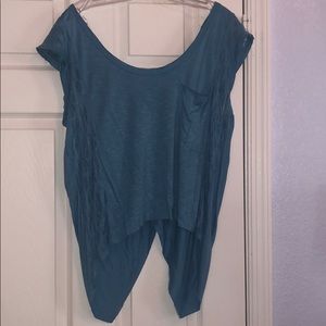 Anthropologie Blue Flowey Top